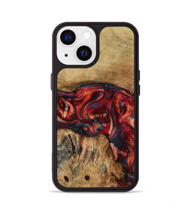 iPhone 13 Wood Phone Case - Elyssa (Red, 818793)