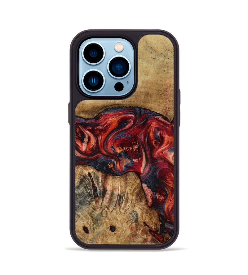 iPhone 14 Pro Wood Phone Case - Elyssa (Red, 818793)