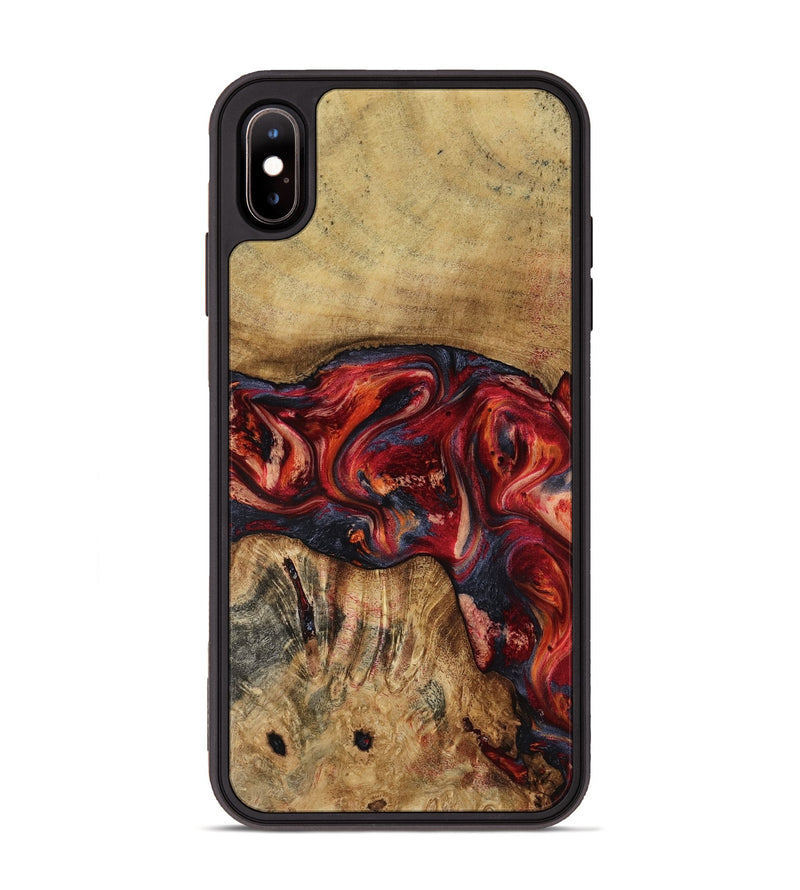 iPhone Xs Max Wood Phone Case - Elyssa (Red, 818793)