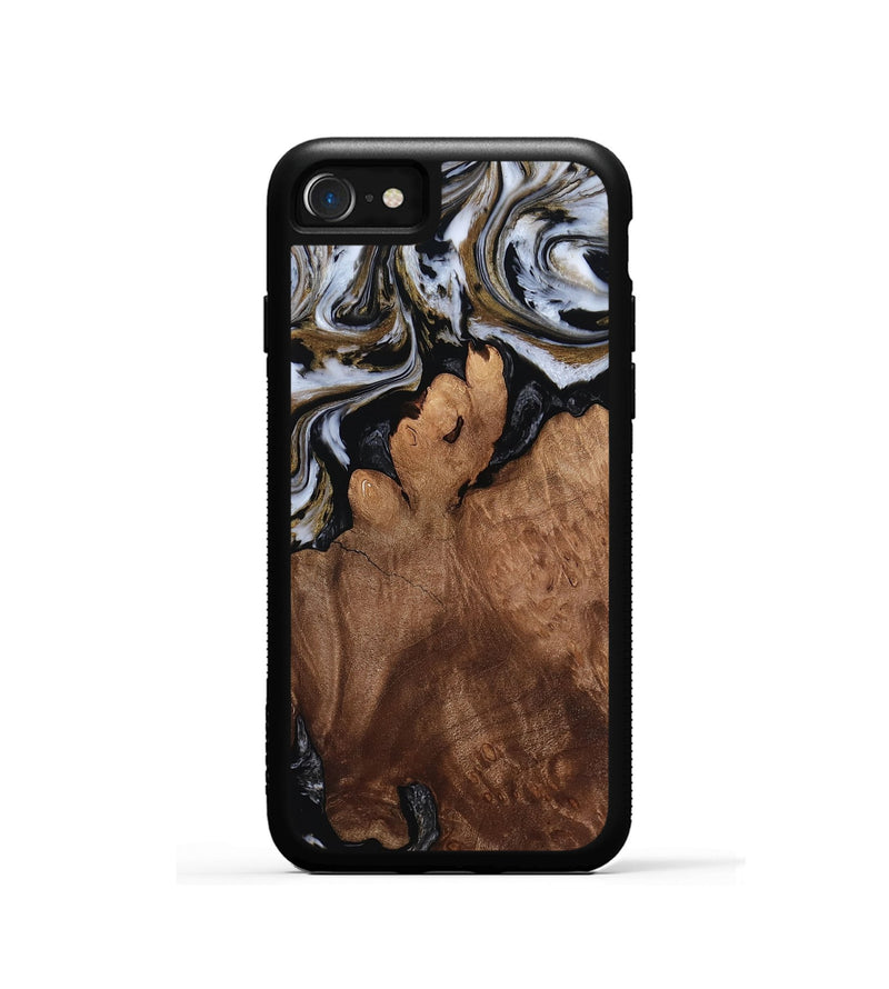 iPhone SE Wood Phone Case - Kayli (Black & White, 818794)