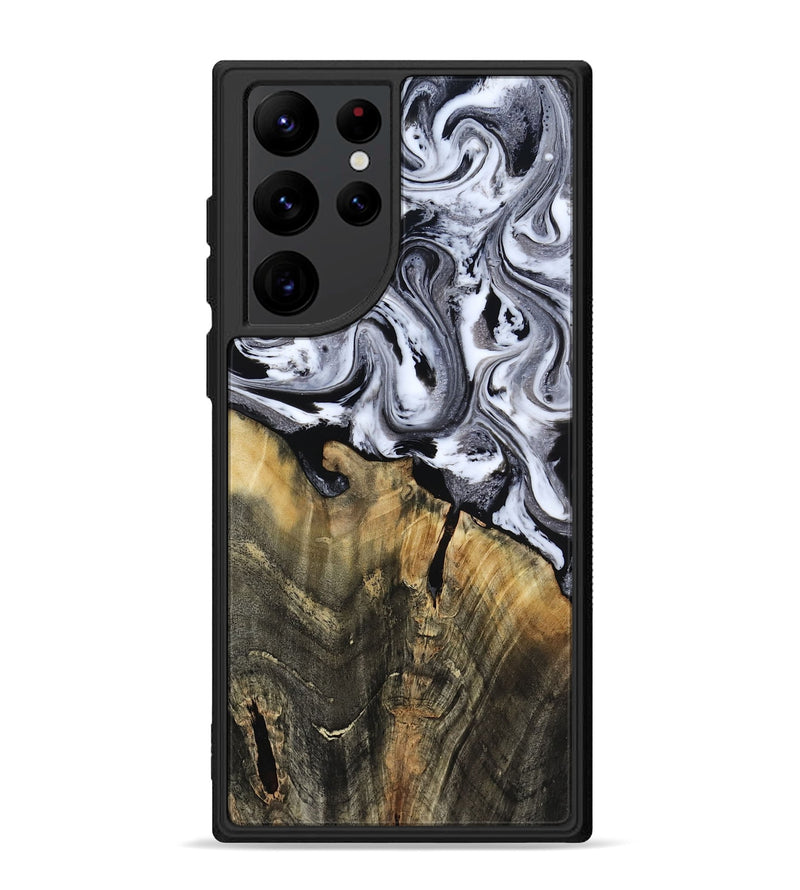 Galaxy S22 Ultra Wood Phone Case - Wynter (Black & White, 818795)