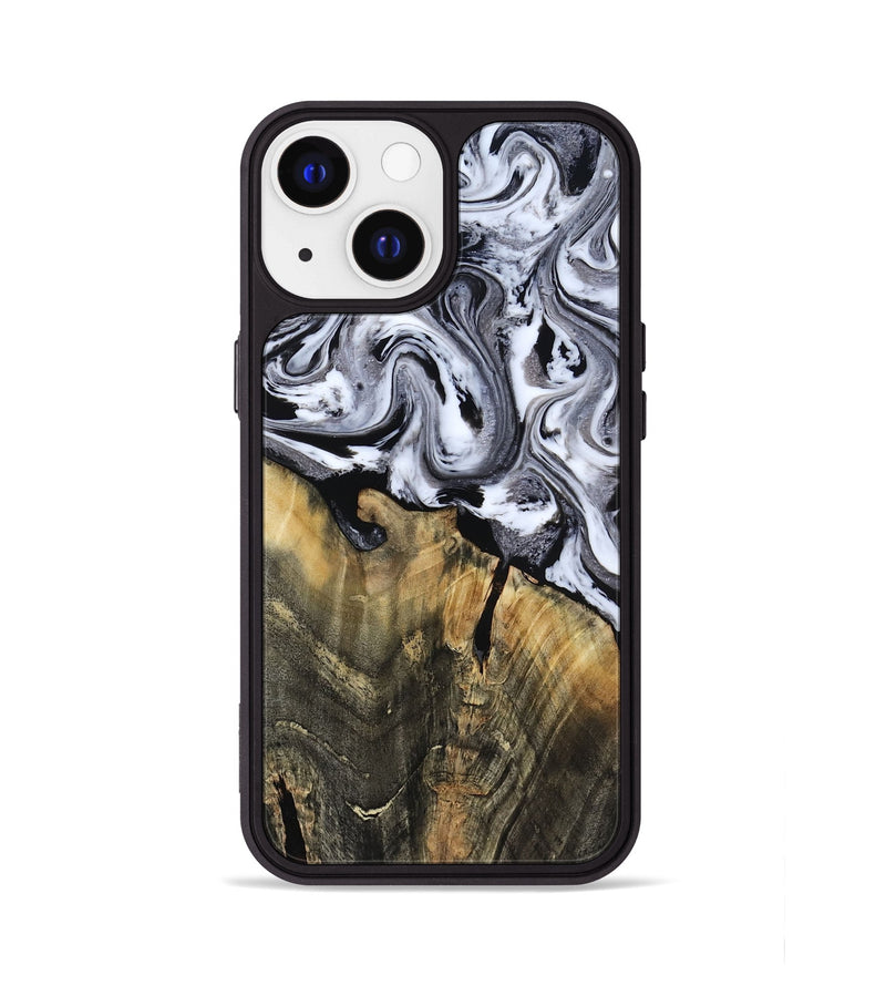 iPhone 13 Wood Phone Case - Wynter (Black & White, 818795)