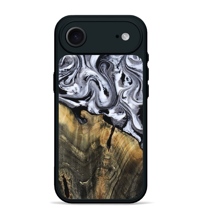 iPhone 17 Air Wood Phone Case - Wynter (Black & White, 818795)