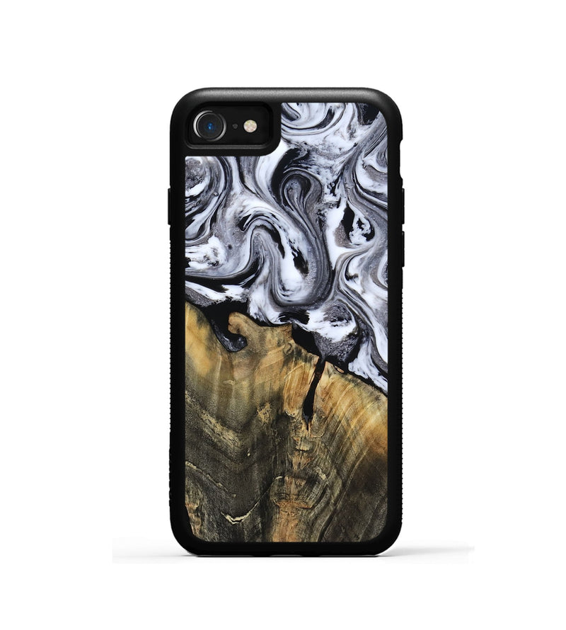 iPhone SE Wood Phone Case - Wynter (Black & White, 818795)