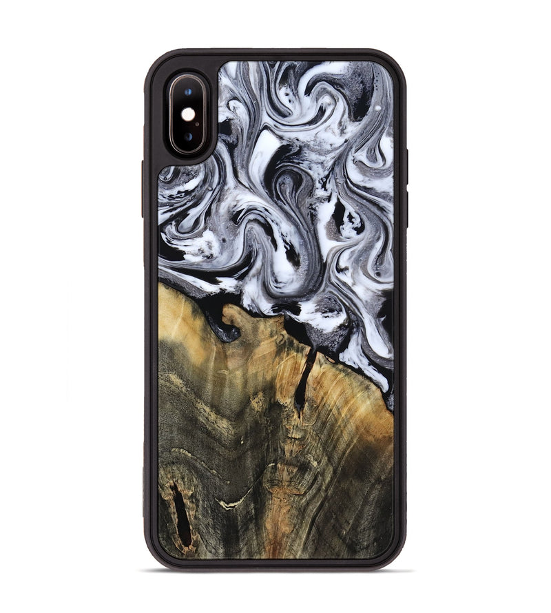 iPhone Xs Max Wood Phone Case - Wynter (Black & White, 818795)