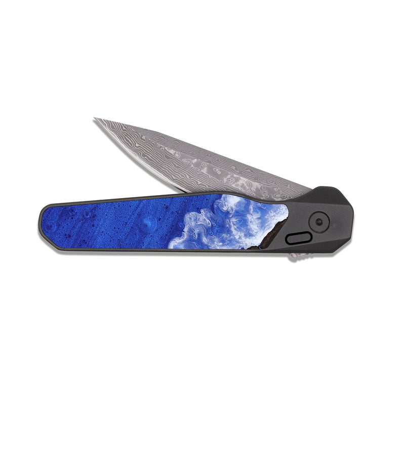 EDC Dark Damascus Wood Pocket Knife - Spenser (Coastal, 818800)