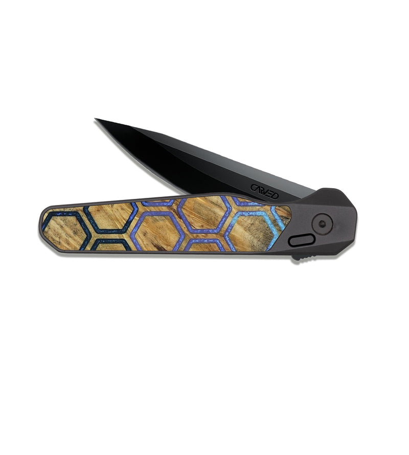 EDC Dark Slate Wood Pocket Knife - Pamela (Pattern, 818809)