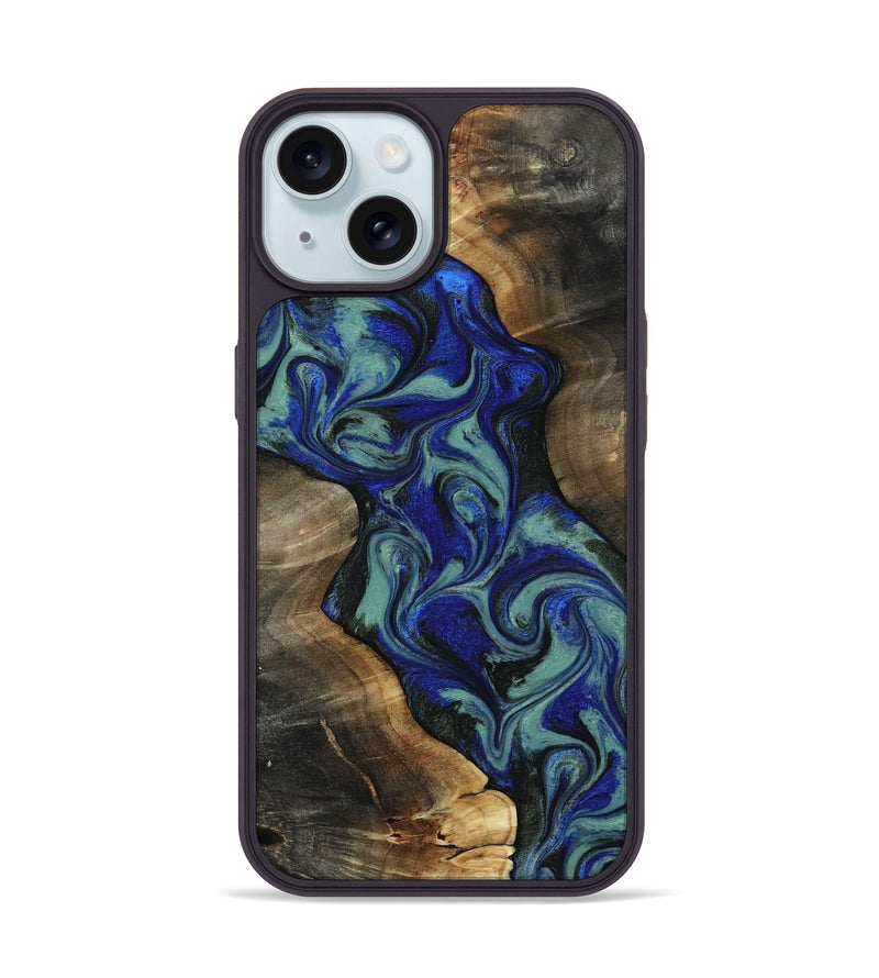 iPhone 15 Wood Phone Case - Vincent (Green, 818815)