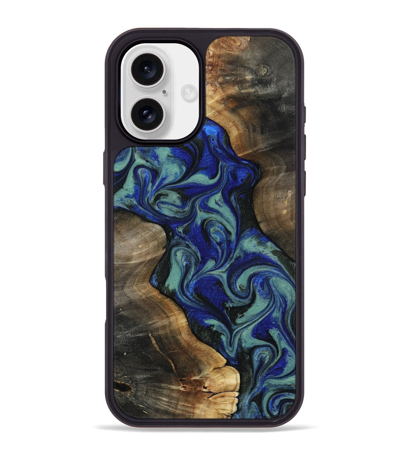iPhone 16 Plus Wood Phone Case - Vincent (Green, 818815)
