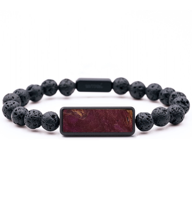 Lava Bead Wood Bracelet - Breanna (Wood Burl, 818840)