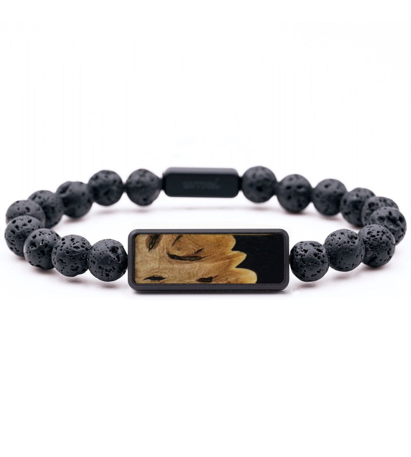 Lava Bead Wood Bracelet - Benny (Wood Burl, 818841)