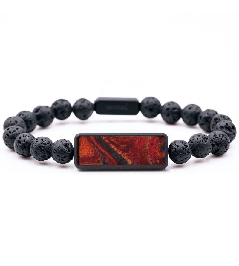 Lava Bead ResinArt Bracelet - Elias (Red, 818869)