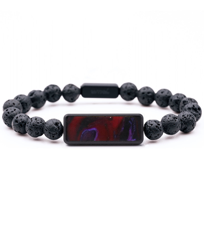 Lava Bead ResinArt Bracelet - Monica (Red, 818871)
