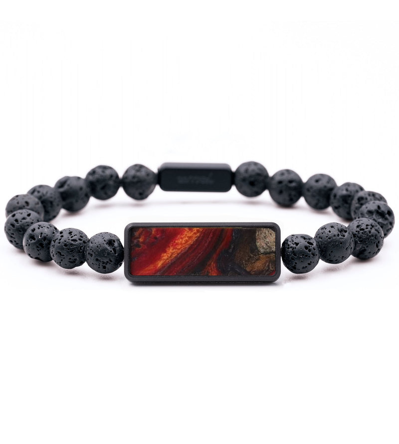 Lava Bead ResinArt Bracelet - Keegan (Red, 818874)