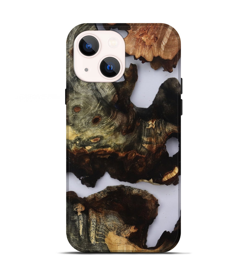 iPhone 13 Wood Live Edge Phone Case - Ashlie (Clear, 818910)