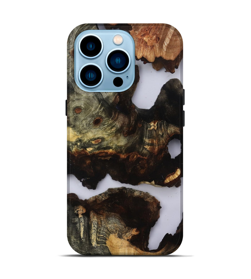 iPhone 14 Pro Wood Live Edge Phone Case - Ashlie (Clear, 818910)