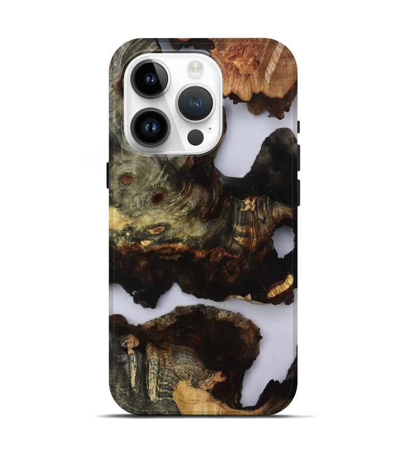 iPhone 15 Pro Wood Live Edge Phone Case - Ashlie (Clear, 818910)