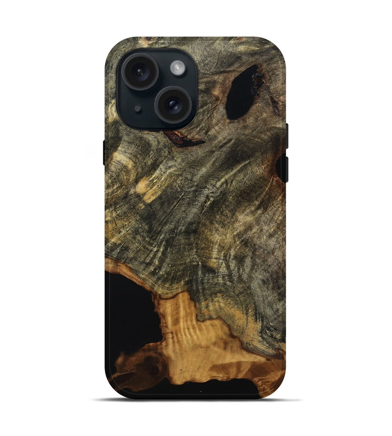 iPhone 15 Wood Live Edge Phone Case - Arline (Wood Burl, 818911)