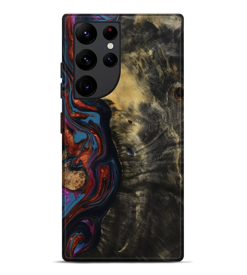 Galaxy S22 Ultra Wood Live Edge Phone Case - Michele (Blue, 818918)