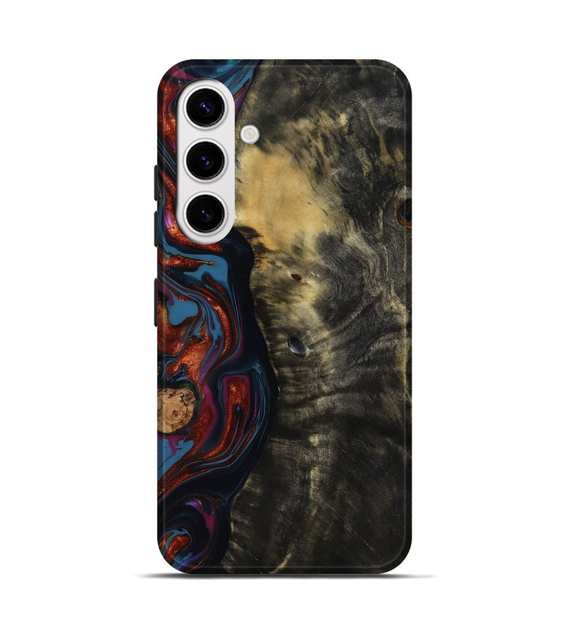 Galaxy S25 Wood Live Edge Phone Case - Michele (Blue, 818918)