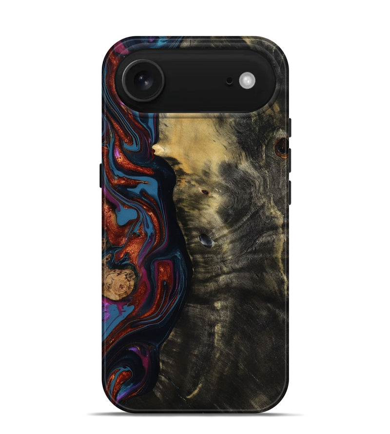 iPhone 17 Air Wood Live Edge Phone Case - Michele (Blue, 818918)