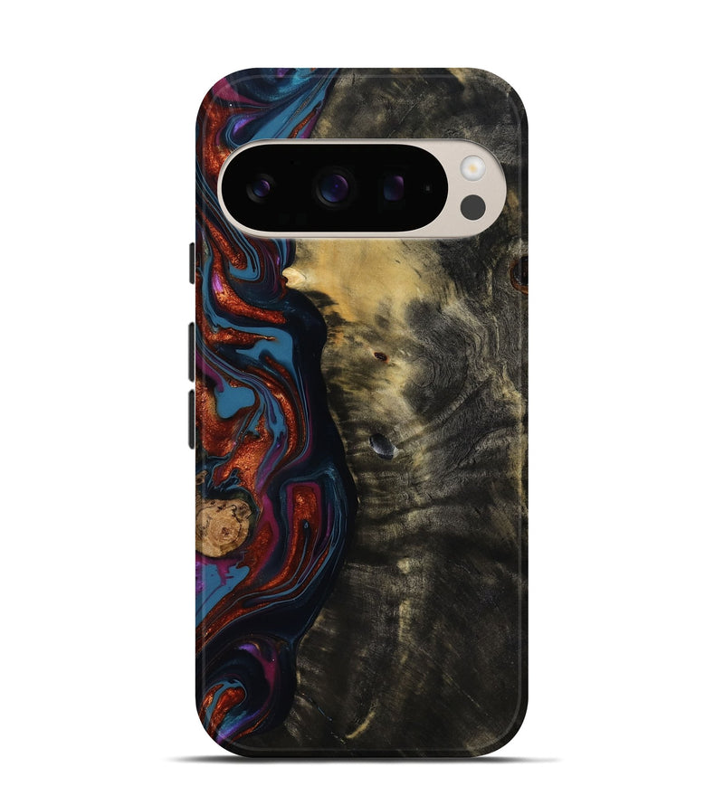 Pixel 10 Pro Wood Live Edge Phone Case - Michele (Blue, 818918)