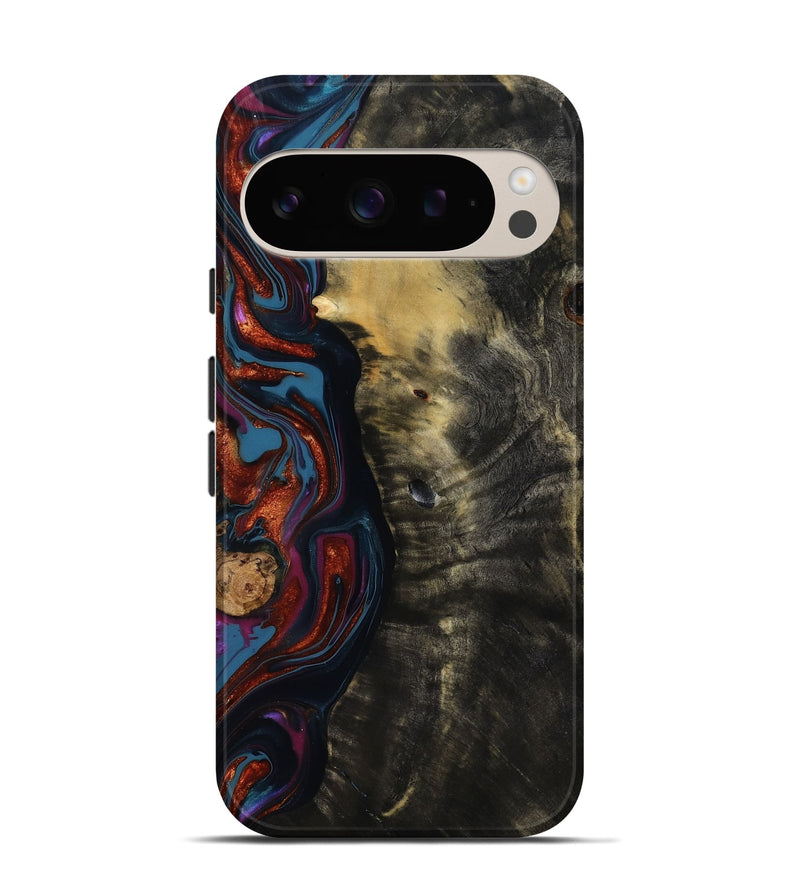 Pixel 9 Pro Wood Live Edge Phone Case - Michele (Blue, 818918)