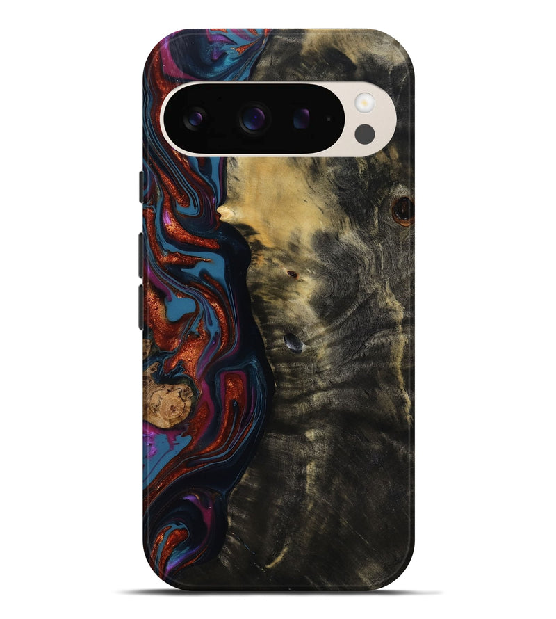 Pixel 9 Pro XL Wood Live Edge Phone Case - Michele (Blue, 818918)