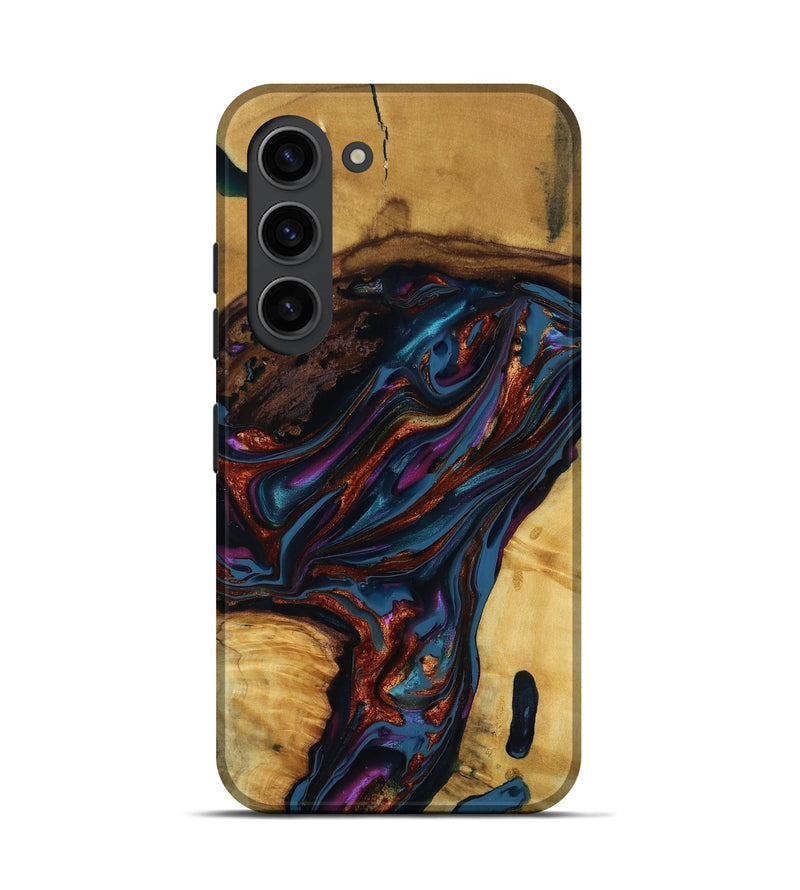Galaxy S23 Wood Live Edge Phone Case - Maisie (Blue, 818919)