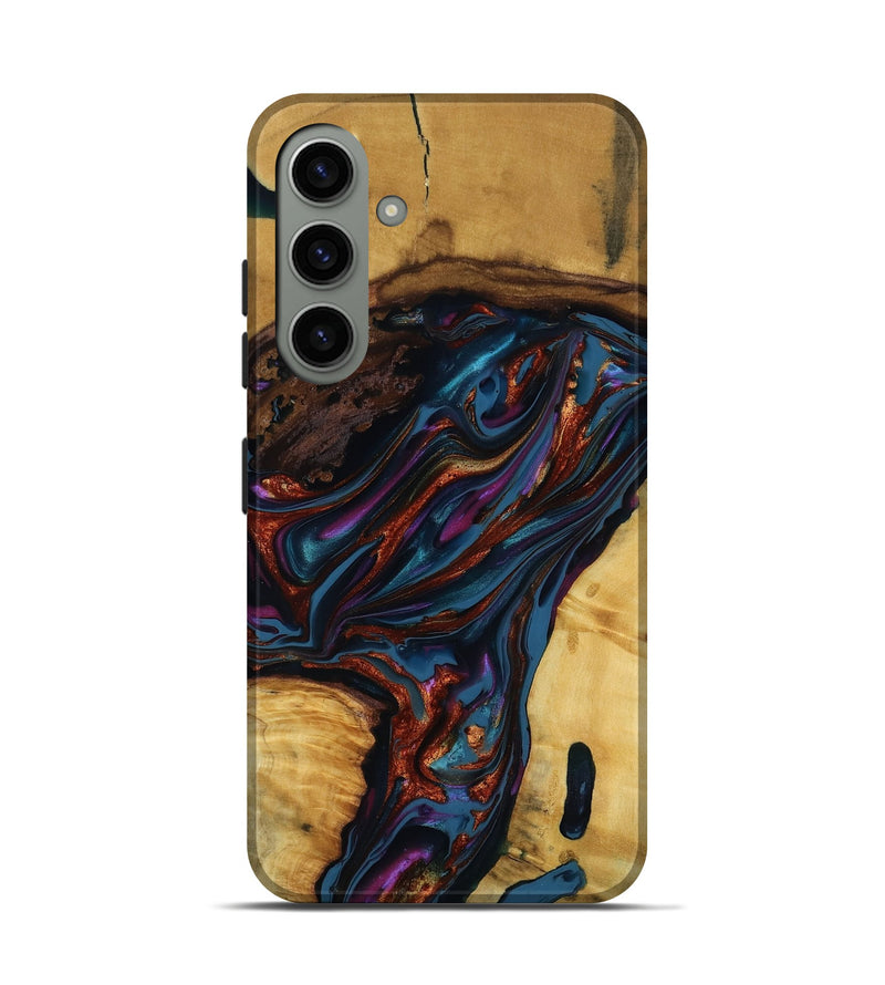 Galaxy S24 Wood Live Edge Phone Case - Maisie (Blue, 818919)