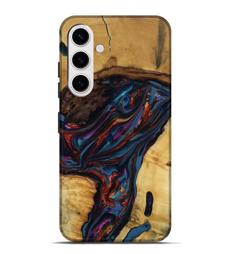 Galaxy S25 Plus Wood Live Edge Phone Case - Maisie (Blue, 818919)