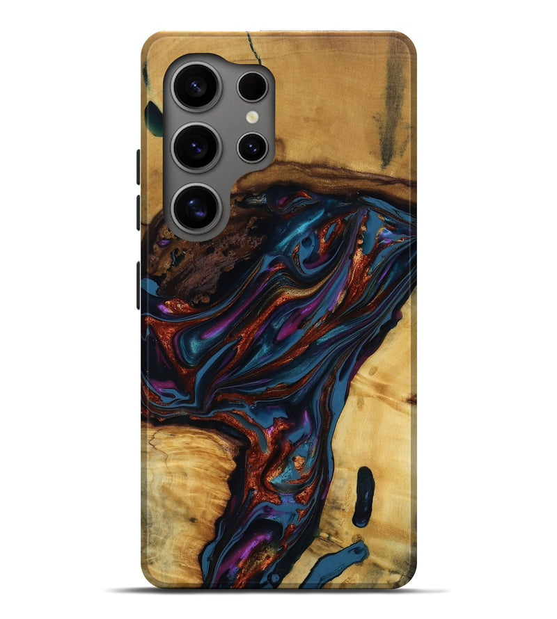 Galaxy S25 Ultra Wood Live Edge Phone Case - Maisie (Blue, 818919)