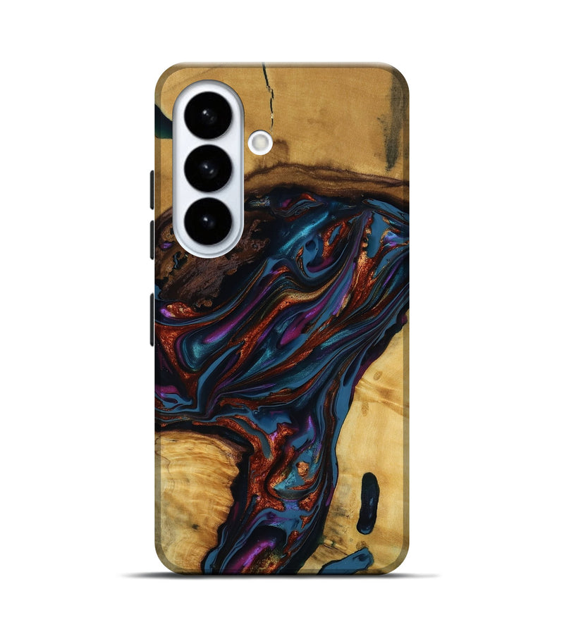 Galaxy S26 Wood Live Edge Phone Case - Maisie (Blue, 818919)