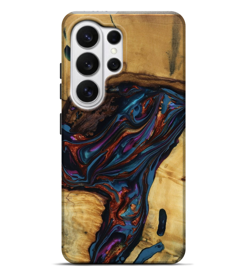 Galaxy S26 Ultra Wood Live Edge Phone Case - Maisie (Blue, 818919)