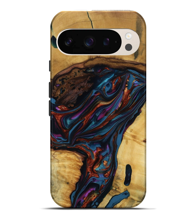 Pixel 10 Pro XL Wood Live Edge Phone Case - Maisie (Blue, 818919)