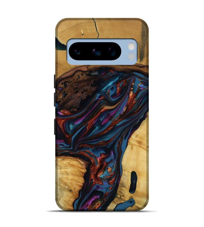 Pixel 8 Pro Wood Live Edge Phone Case - Maisie (Blue, 818919)