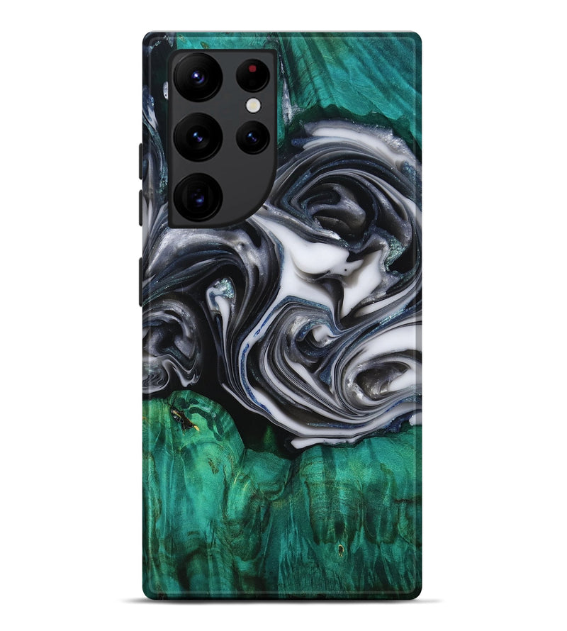 Galaxy S22 Ultra Wood Live Edge Phone Case - Emir (Black & White, 818921)