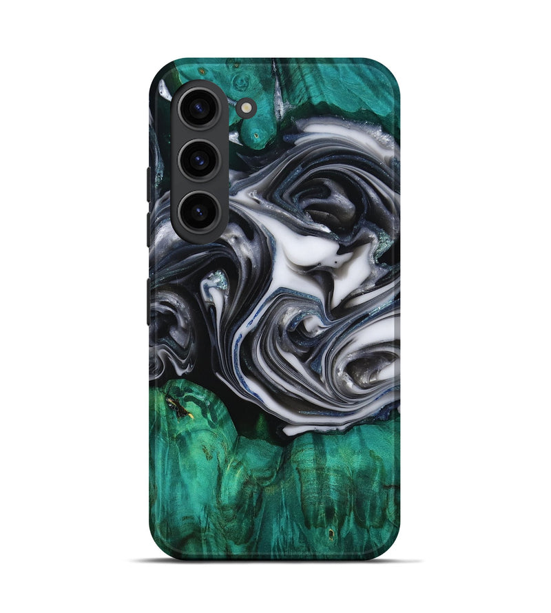Galaxy S23 Wood Live Edge Phone Case - Emir (Black & White, 818921)