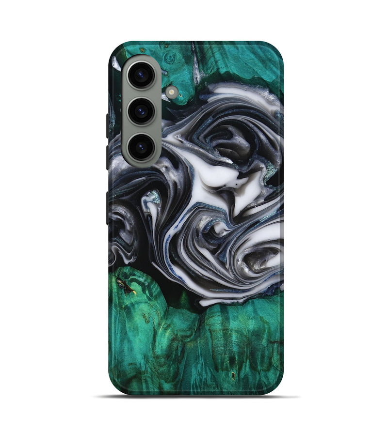 Galaxy S24 Wood Live Edge Phone Case - Emir (Black & White, 818921)