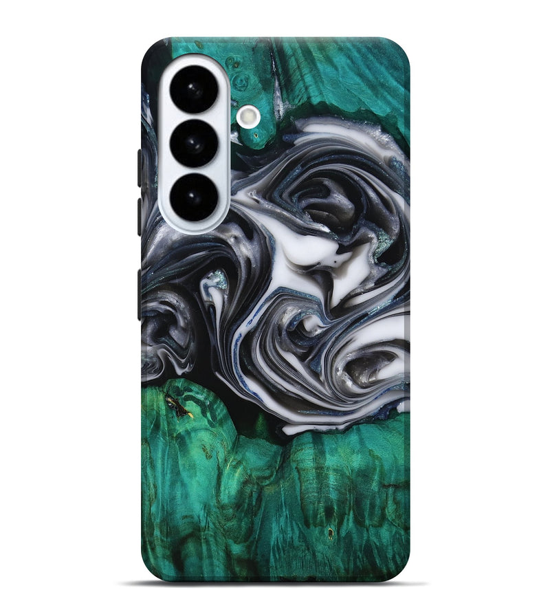 Galaxy S26 Plus Wood Live Edge Phone Case - Emir (Black & White, 818921)