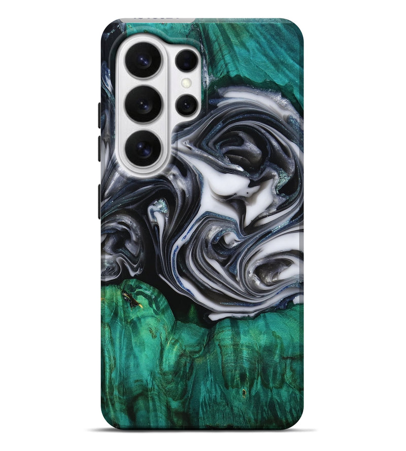 Galaxy S26 Ultra Wood Live Edge Phone Case - Emir (Black & White, 818921)