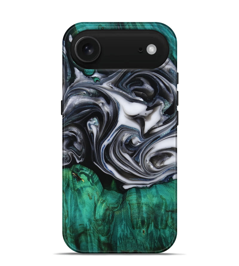 iPhone 17 Air Wood Live Edge Phone Case - Emir (Black & White, 818921)