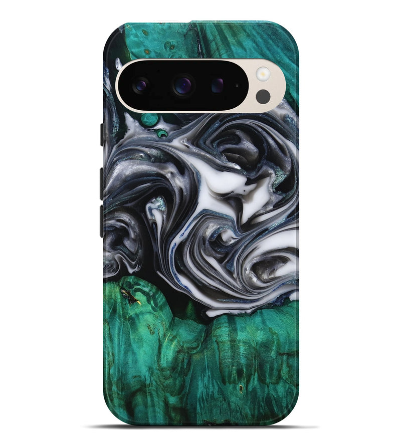 Pixel 9 Pro XL Wood Live Edge Phone Case - Emir (Black & White, 818921)