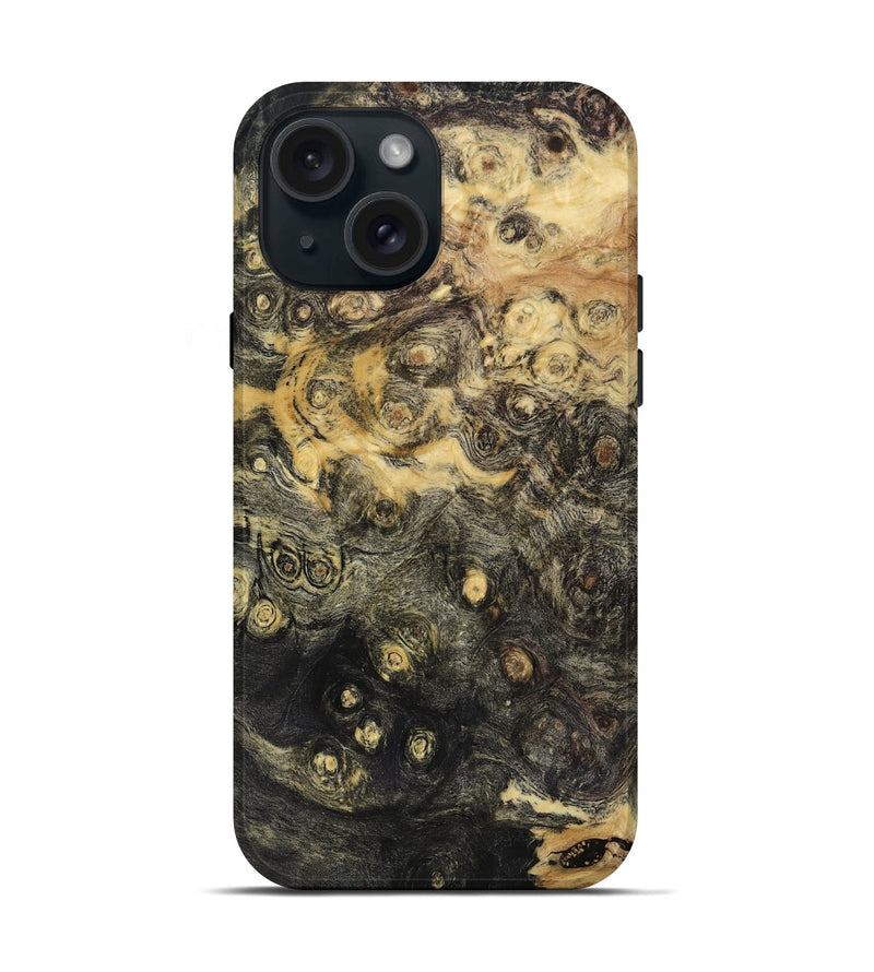 iPhone 15 Wood Live Edge Phone Case - Gertie (Wood Burl, 818923)