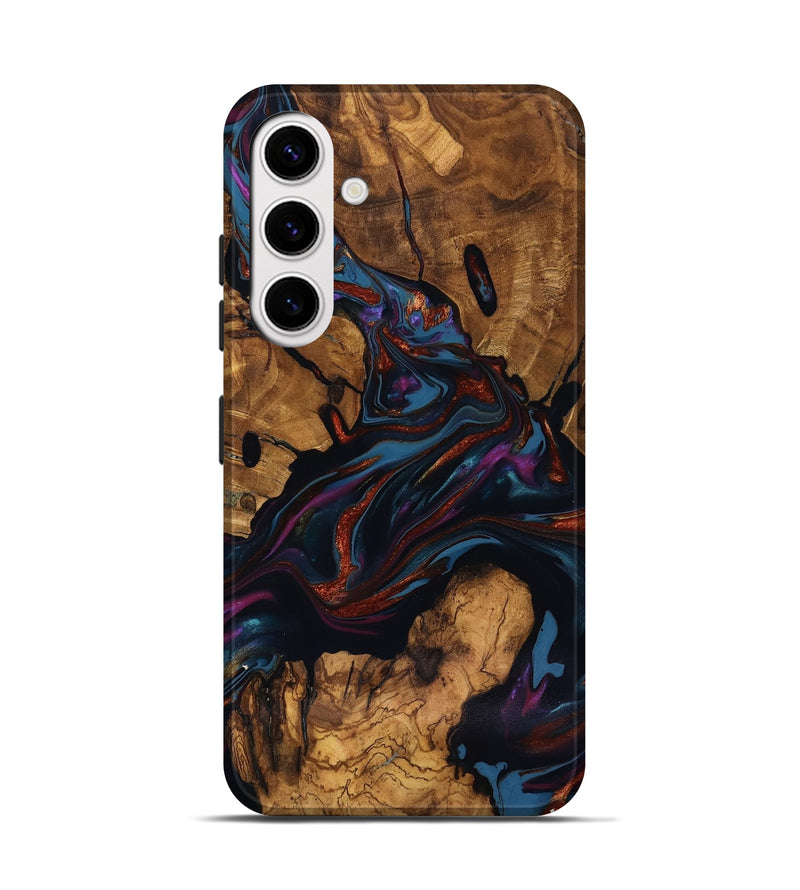 Galaxy S25 Wood Live Edge Phone Case - Ana (Ancient Olive, 818924)