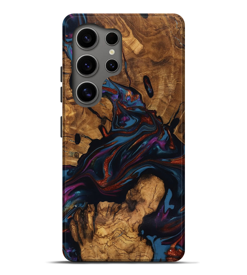 Galaxy S25 Ultra Wood Live Edge Phone Case - Ana (Ancient Olive, 818924)
