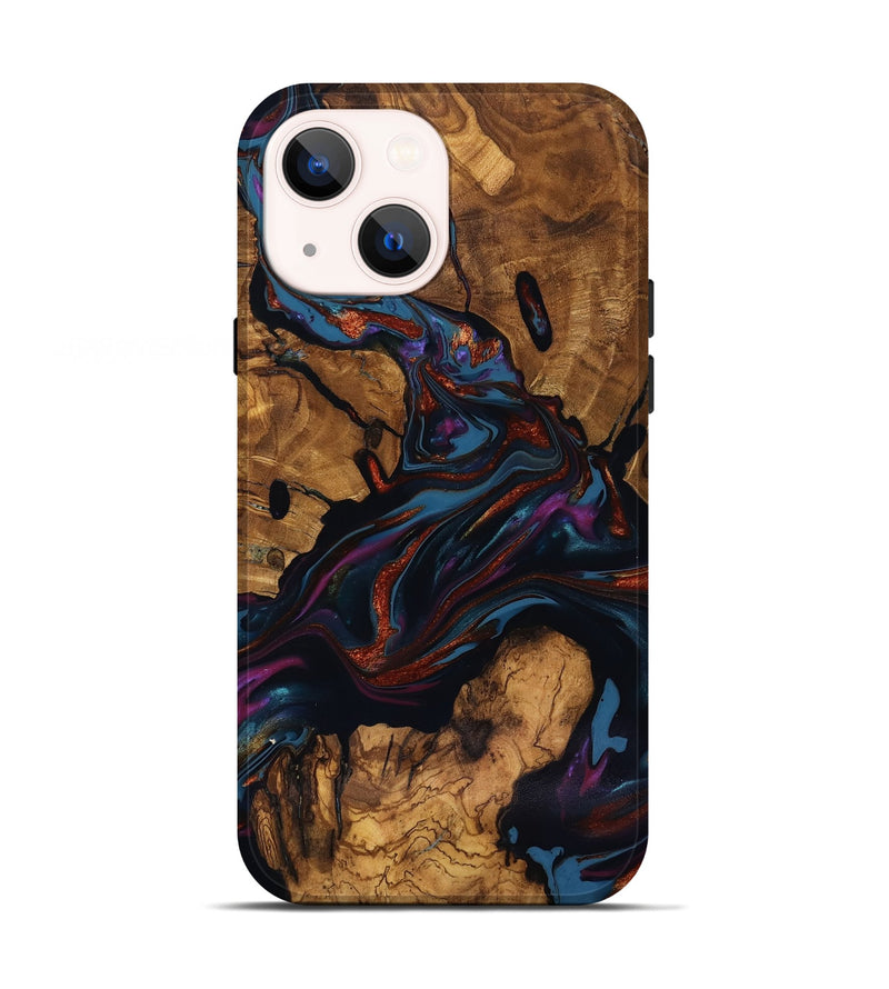 iPhone 13 Wood Live Edge Phone Case - Ana (Ancient Olive, 818924)