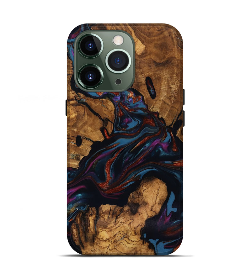 iPhone 13 Pro Wood Live Edge Phone Case - Ana (Ancient Olive, 818924)
