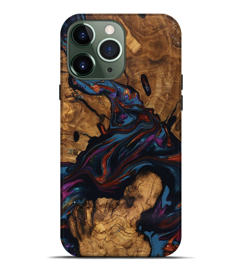iPhone 13 Pro Max Wood Live Edge Phone Case - Ana (Ancient Olive, 818924)
