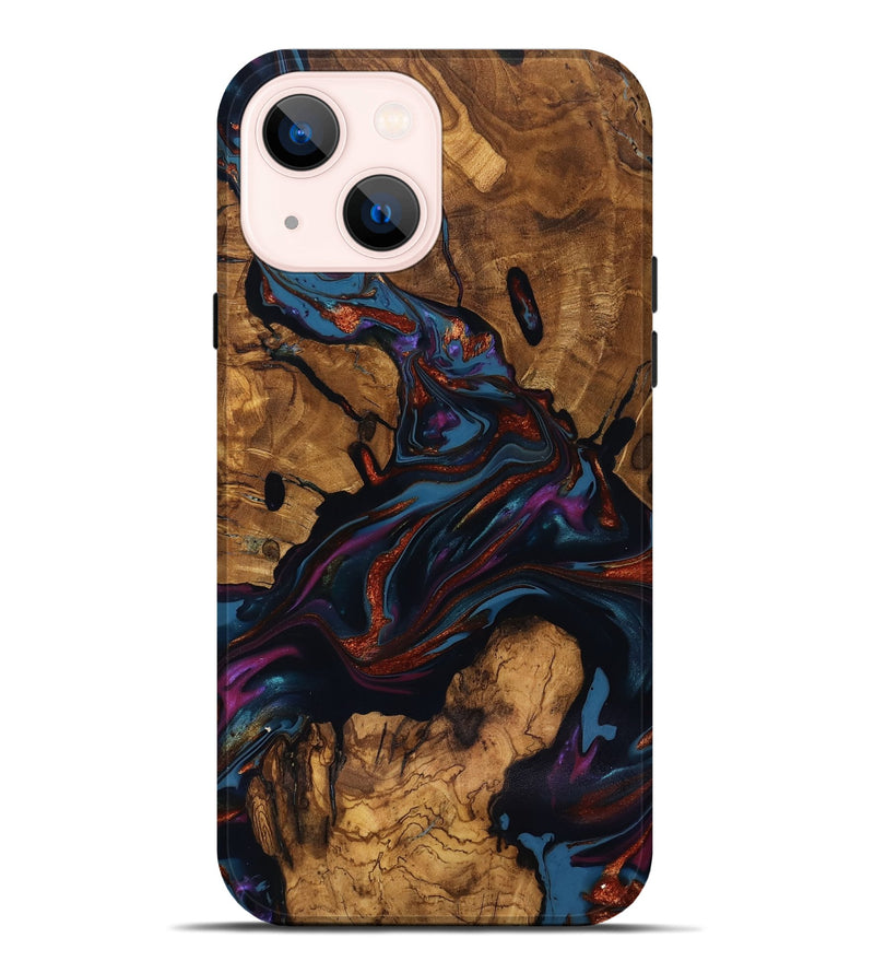 iPhone 14 Plus Wood Live Edge Phone Case - Ana (Ancient Olive, 818924)